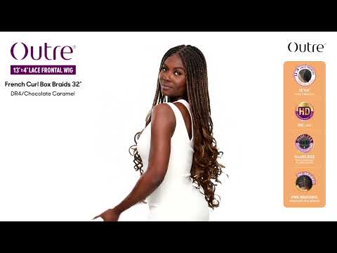 Outre 13"x4" Lace Frontal Wig French Curl Box Braids...