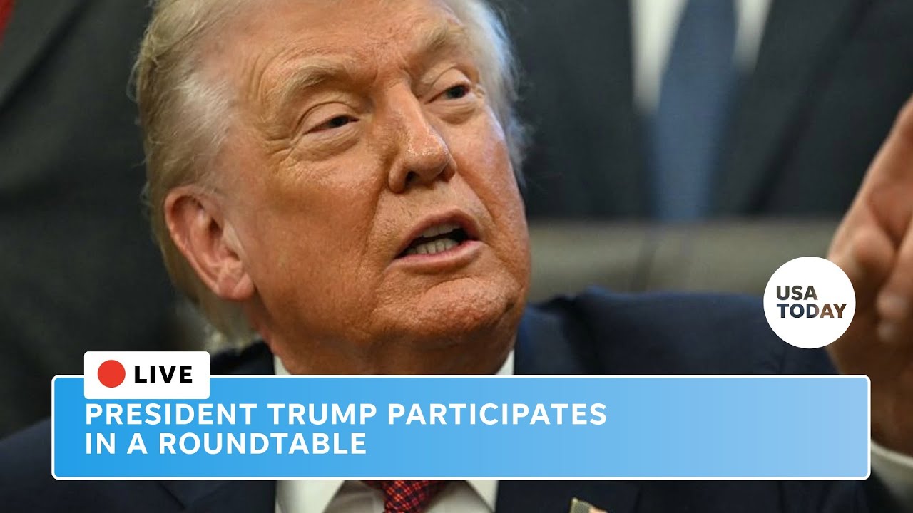 President Trump participates in a roundtable