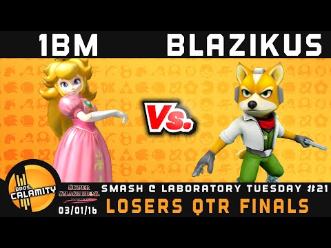 S@LT #21 | 1BM (Peach) vs Blazikus (Fox)- Losers Qtr Finals - SSBM