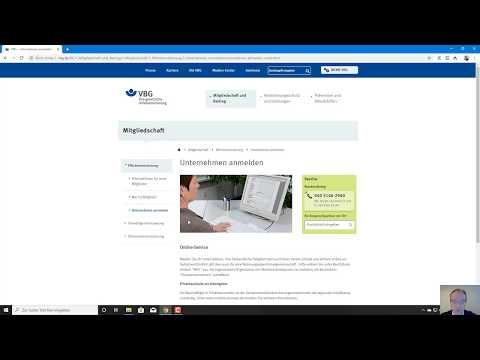 Berufsgenossenschaft anmelden, Anmeldung bei der BG Berufsgenossenschaft VBG