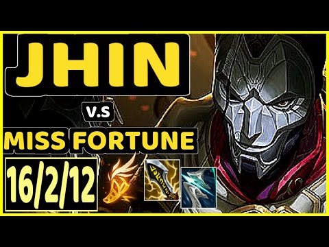 JUZINHO (JHIN) vs MISS FORTUNE - 16/2/12 KDA BOTTOM ADC GAMEPLAY - BR Ranked DIAMOND