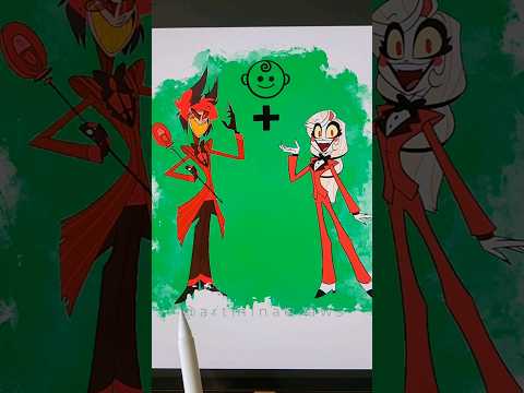 Alastor and Charlie's baby | Hazbin Hotel ✨️ #hazbinhotel #drawing #art #cute #chibi #animeart #diy