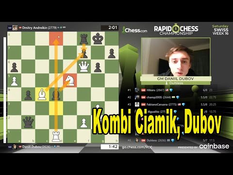 Daniil Dubov Vs Dmitry Andreikin || Rapid Chess Ch Week 16 2022