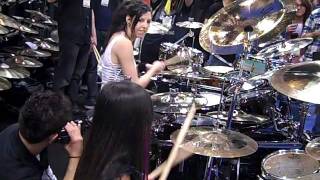 NAMM 2012 - ALEXEY and Veronica Bellino (Drummer of Jeff Beck)