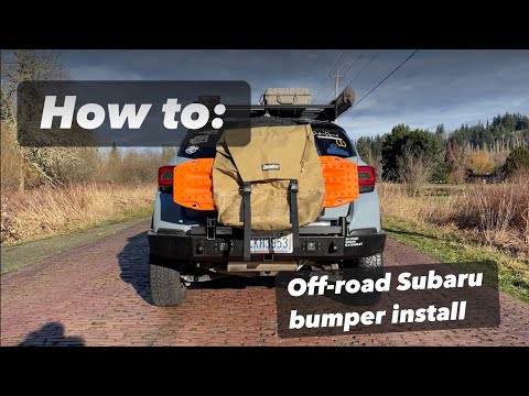 Off-road Subaru bumper install, f44 bumper with tire swing out!!