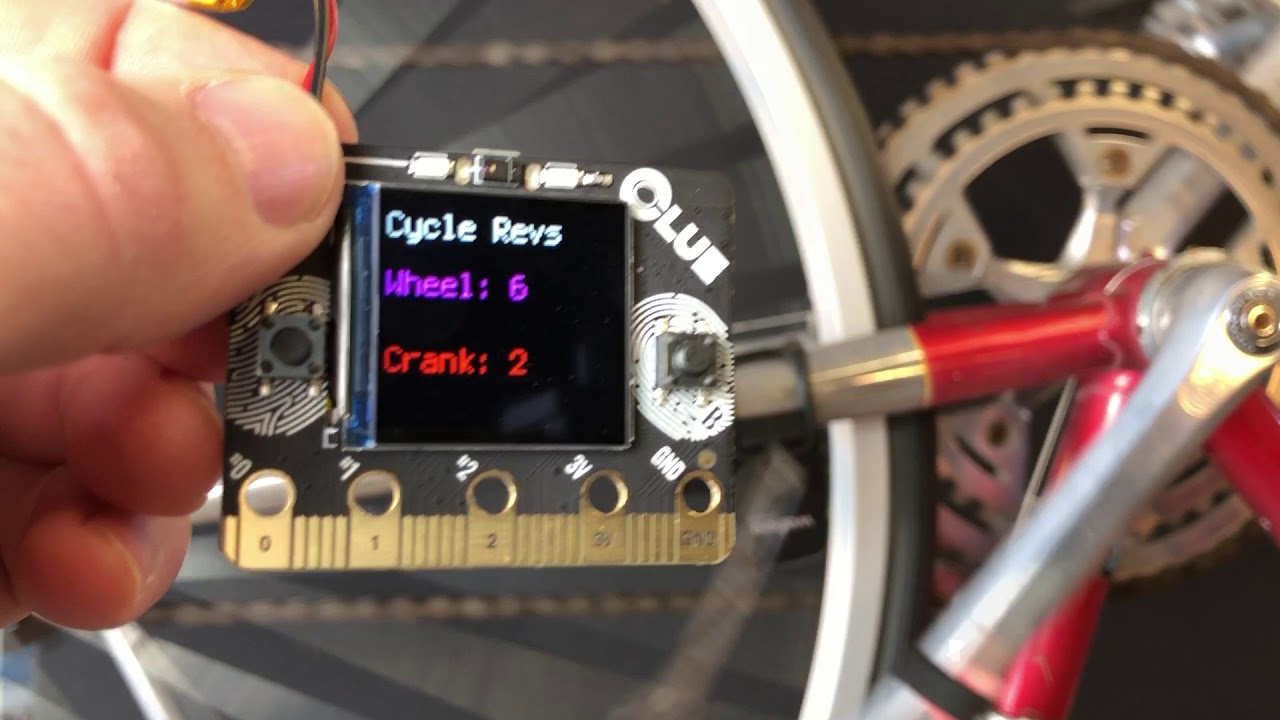 CLUE Cycling Sensor Demo BLE in CircuitPython @adafruit @johnedgarpark #adafruit
