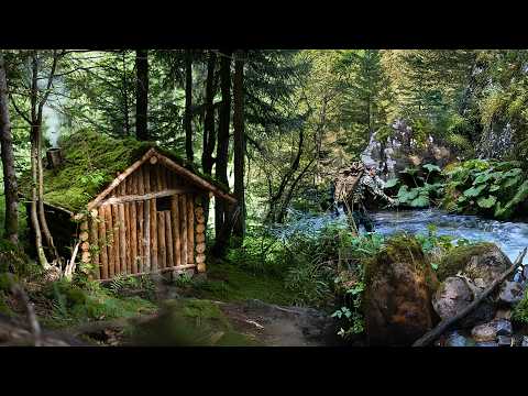 2 Days in a Remote Forest Cabin: Catch & Cook | Foraging | and Bushcraft