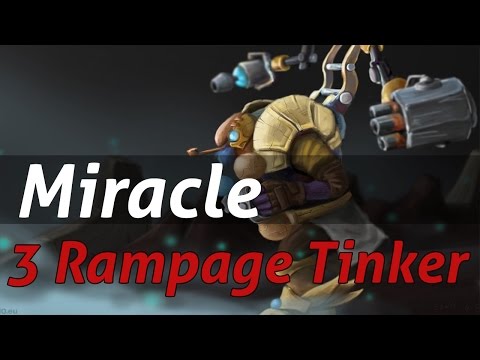 Miracle 3 Rampage Tinker - Dota 2 Epic Moments
