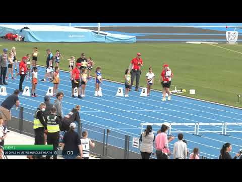 U9 Girls 60m Hurdles Heat 6: 2021 State Combined Events Championships // LAVicTV