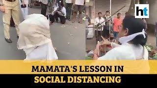 Watch: Amid COVID-19 crisis, Mamata Banerjee promotes social distancing
