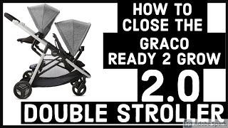 How to CLOSE the GRACO READY2GROW 2.0 Click Connect Double Stroller | How to Fold Graco Stroller