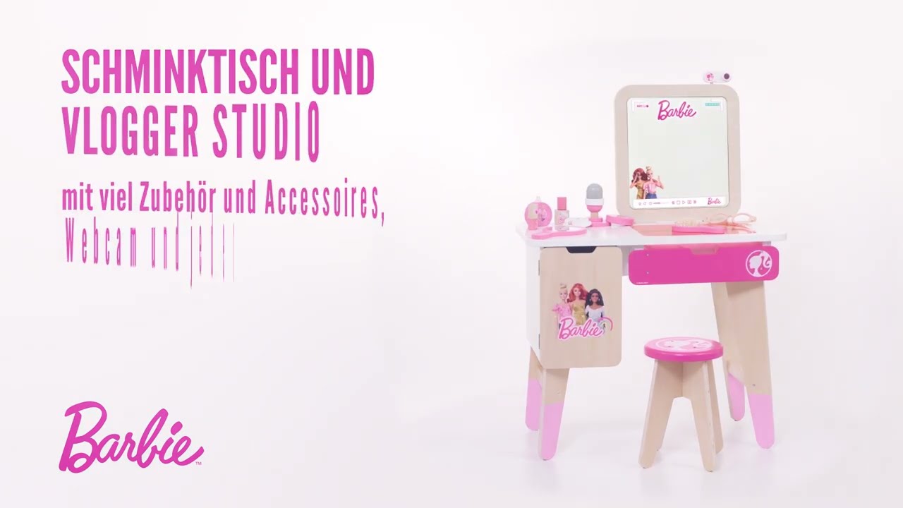 Klein-Toys Barbie – Schminktisch und Vlogger Studio