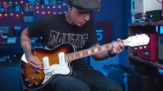 Video thumbnail for Eastwood Airline Tuxedo electric guitar | 2021 by R.J. Ronquillo