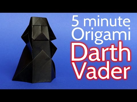 How to Make an Origami Darth Vader from Star Wars in 5 minutes - Tutorial (Stéphane Gigandet)