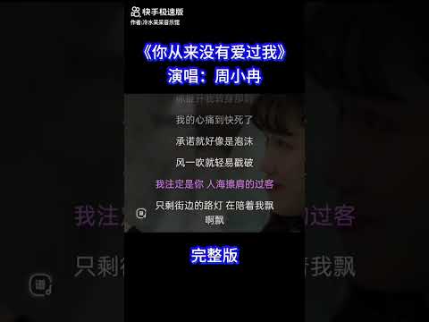 你从来没有爱过我 # 演唱 周小冉，情感音樂，非常好聽！