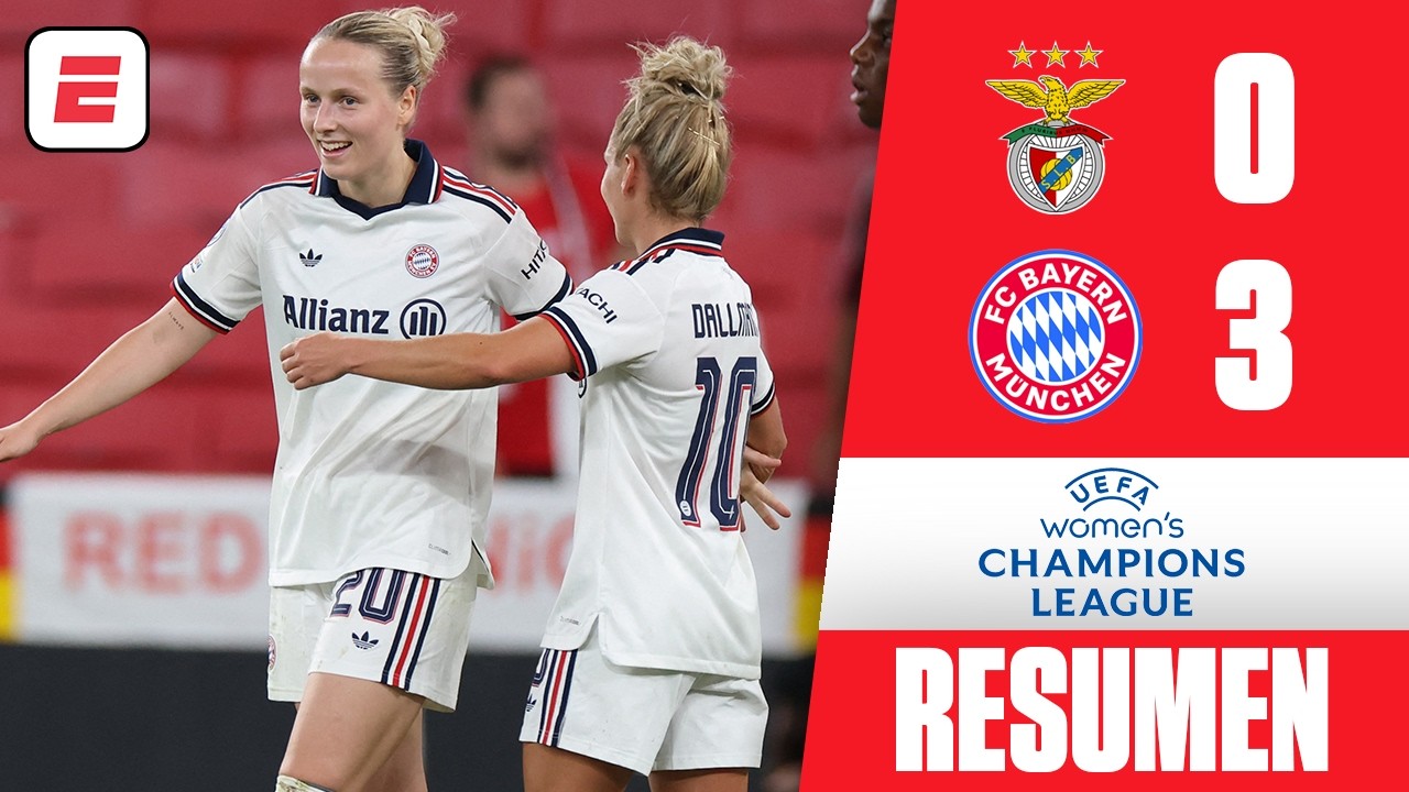 BAYERN MUNICH DESPERTÓ y terminó GOLEANDO 3-0 al BENFICA | Resumen | UEFA Women's Champions League
