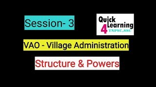 Download Lagu VAO- Administration Structure - English/Tamil | TNPSC VAO| Thumbnail