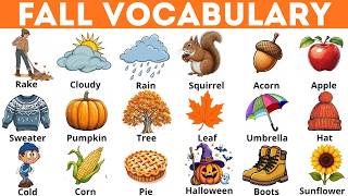 Fall Vocabulary in English | Autumn Words | Fall Words | Autumn Vocabulary | English Vocabulary