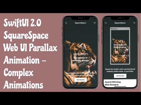 SwiftUI 2.0 Square Space Web UI Parallax Effect - Complex Animations - SwiftUI Tutorials -
