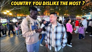 which COUNTRY Chinese people DISLIKE the most in 2025 ? ‖ Raw Street interview surprising answers