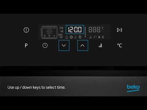 BEKO OVEN  How to set time