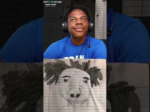 Speed reacts Fan Art 🤣 #ishowspeed #ronaldo #shorts