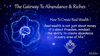 The Gateway To Abundance & Riches - How To Create Real Wealth !