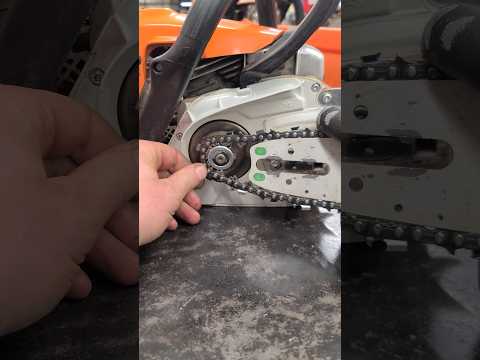 BEST WAY TO INSTALL A CHAIN ON A STIHL CHAINSAW  #diy #shorts #donyboy73