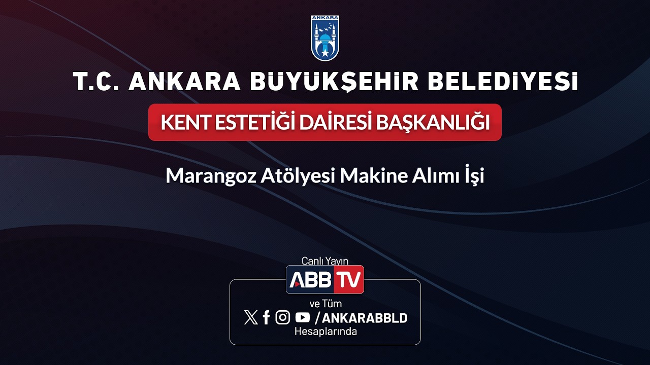 KENT ESTETİĞİ DAİRESİ BAŞKANLIĞI - Marangoz Atölyesi Makine Alımı İşi