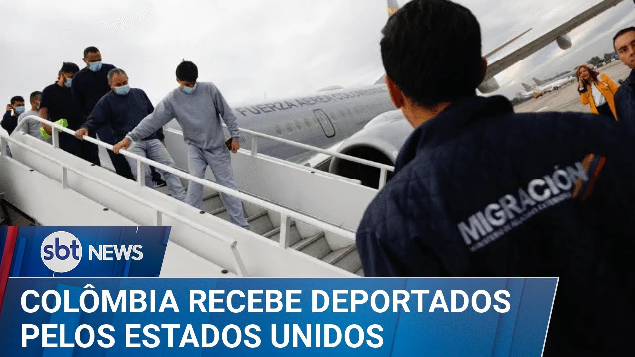 SBT News: Após crise diplomática, Colômbia recebe o primeiro voo com deportados da nova era Trump