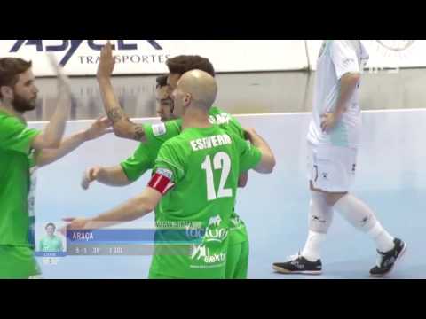 Gol Araça (5-1) en el Magna Gurpea - Santiago Futsal. 1Div, J26