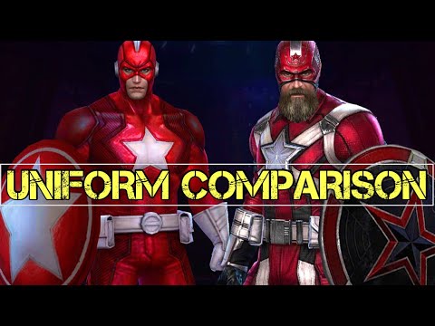 RED GUARDIAN UNIFORM COMPARISON (BLACK WIDOW UPDATE) | Marvel Future Fight