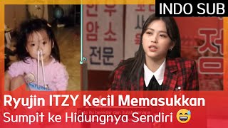 Ryujin ITZY Kecil Memasukkan Sumpit ke Hidungnya Sendiri 😅 #IdolSongDictationContest2  🇮🇩SUB INDO🇮🇩