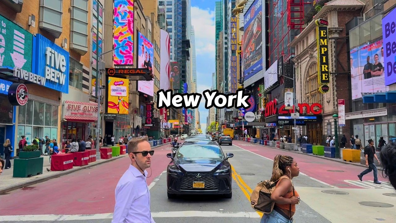 42nd Street New York City Walking Tour 4k Video