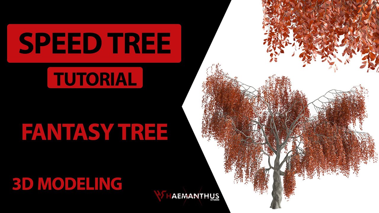 काल्पनिक रोता हुआ पेड़ 3D मॉडल