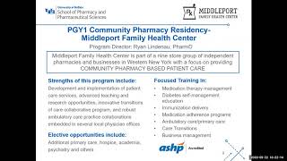 PGY1 Community-Based Pharmacy Residency