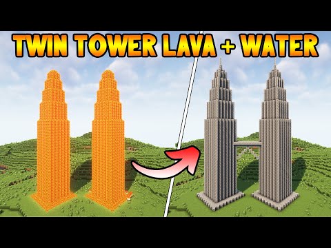 Lava War: Insane Minecraft Twin Tower Build