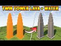Minecraft How To Build Twin Tower Using Lava Water