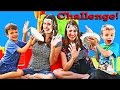 PIE IN THE FACE CHALLENGE Twin Telepathy Game Kids Hit Mom With Pie By DisneyCarToys