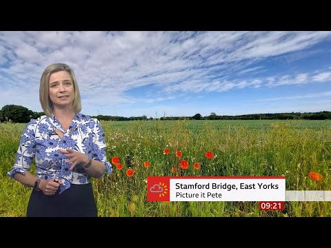 Weather images up to the morning, and heatwave videos and images from yesterday (UK) - BBC