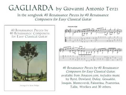 GAGLIARDA by Giovanni Antonio Terzi (Easy Classical Guitar)