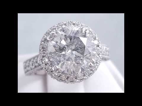 4.07 ctw Round Cut Diamond Engagement Ring - BigDiamondsUSA