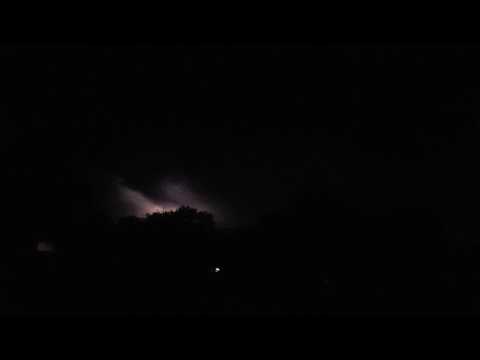 Massive lightning storm over Elgin, TX