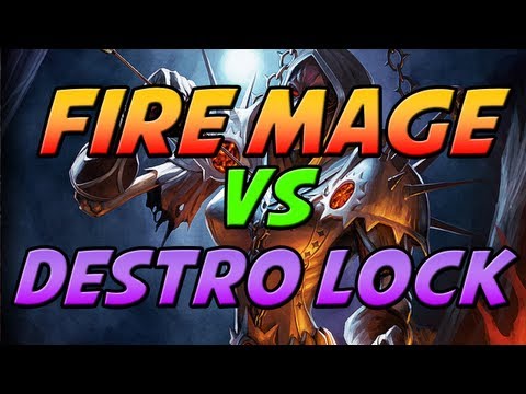 Fire Mage vs Destruction Warlocks Duels Mists of Pandaria PvP Gameplay / Commentary