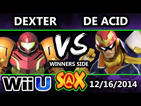 S@X - Acid (Captain Falcon) Vs. Dexter (Ness, Samus) SSb4 Singles - Smash For Wii U