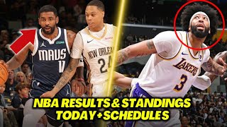NBA Standings & Results Today + NBA schedules (11-13-23)
