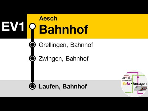 Postauto Ansagen | EV1 Aesch BL - Laufen | Bauarbeiten | BoJa Ansagen