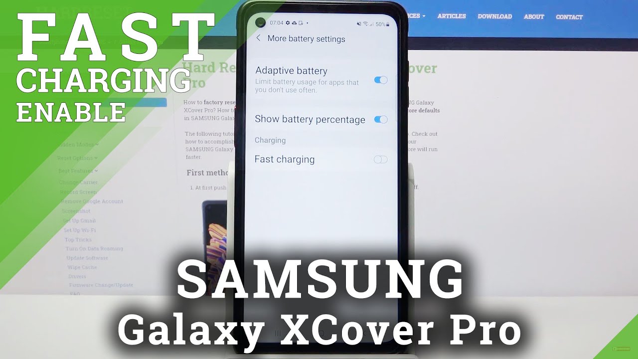How to Activate Fast Charging on SAMSUNG Galaxy XCover Pro – Charging Modes