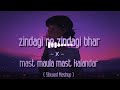 Zindagi Ne Zindagi Bhar X Mast Maula Mast Kalandar Lofi Slowed Mashup Lo Fi Boy Vibez