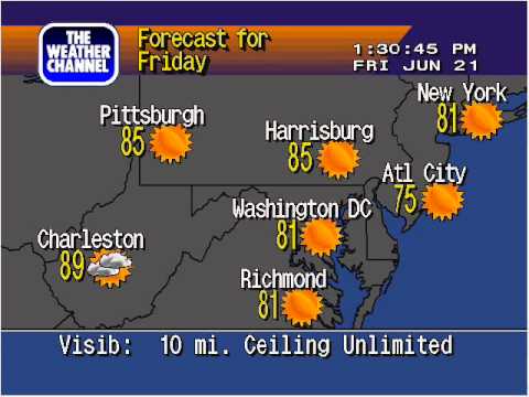 WeatherStar 4000 Emulator 3 Minute Local - First Day of Summer 2013 6/21